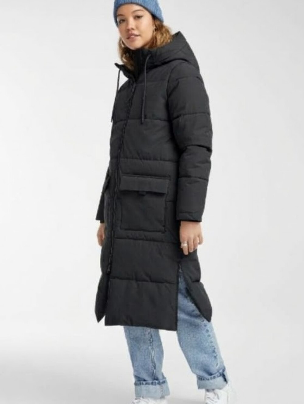 Twik (Simons ) Long Hooded Puffer Coat in Black